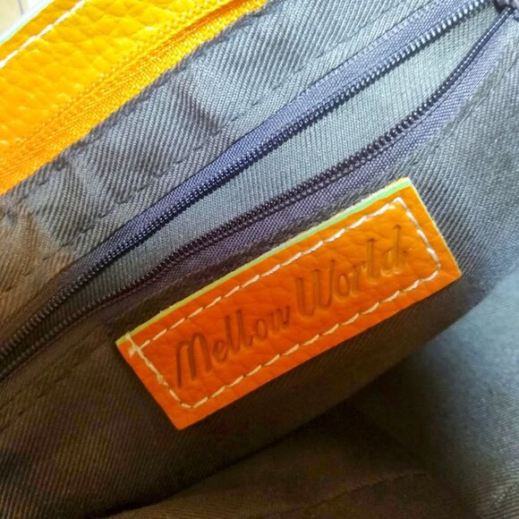 NWT  Mellow World  Orange + Pink flowers   small tote bag - Picture 3 of 11